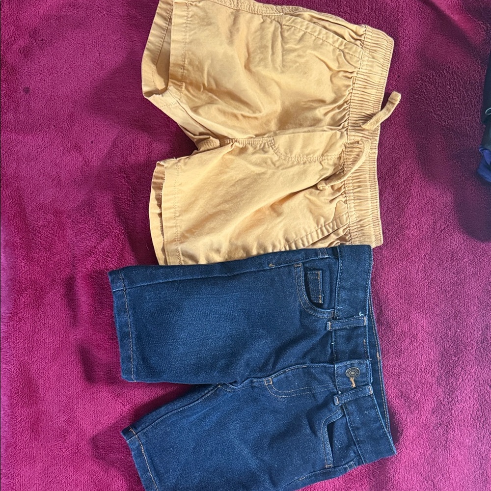 Primark Kids Jeans and Shorts Set - Blue and Tan